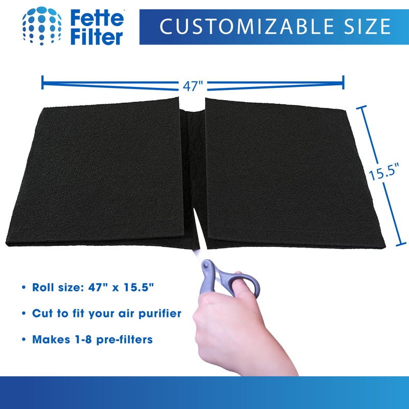 Fette Filter - HRF-AP1 Premium Universal Carbon Pre Filter Rolls Compatible with Honeywell HRF-AP1 Filter A Includes 2 Cut to Size Carbon Pre Filters. - Image 4
